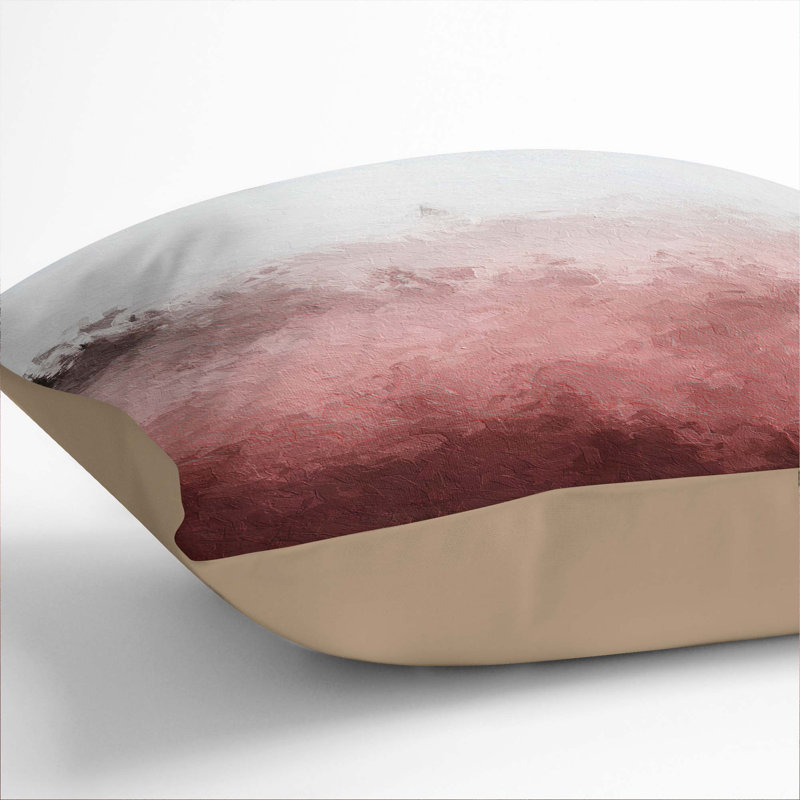 Floral Square Throw Cushion, 40cm H x 40cm W x 15cm D, Stone