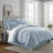 Shellabrate Cornflower Blue Cotton Comforter Set  8 Piece-109897147