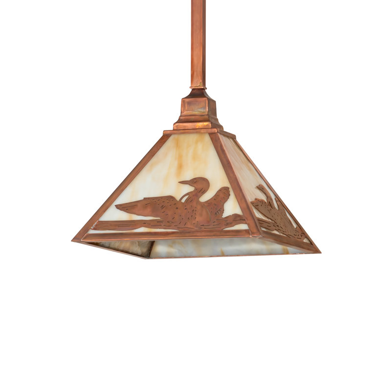 12" Square Loon Pendant
