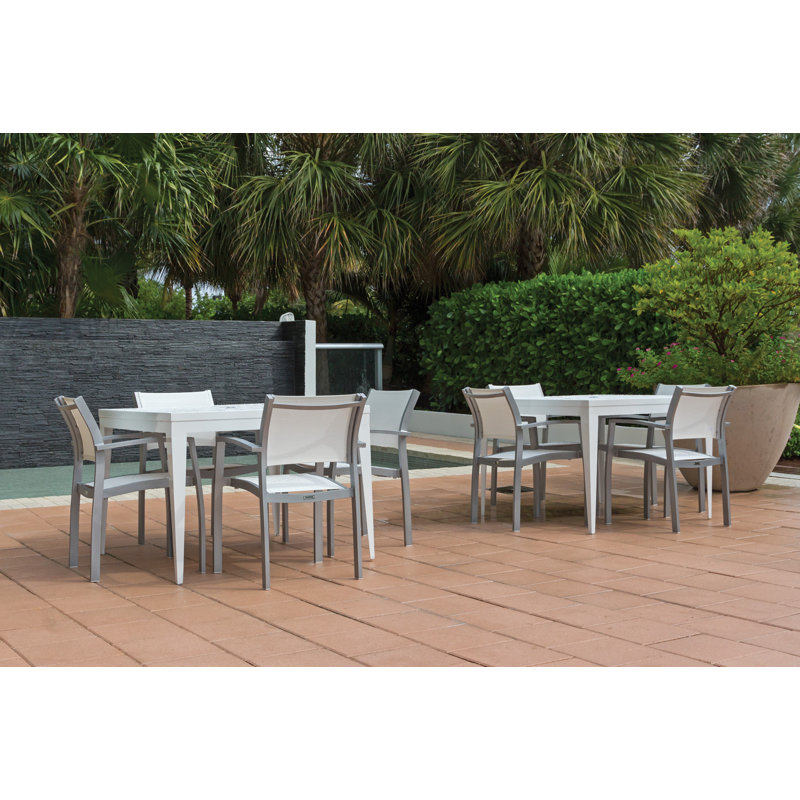 Fusion Metal Outdoor Stacking Dining Armchair