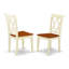 Ensemble de salle à manger 7 pièces comprenant une table rectangulaire en bois avec rallonge papillon et 6 chaises de salle à manger, 101,6 x 198 cm, couleur babeurre et cerisier-178909778
