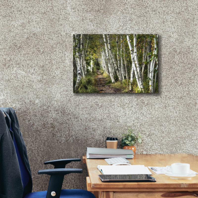 Toile épique Graffiti «A Walk Through The Birch Trees» par Danny Head, 26 po x 18 po