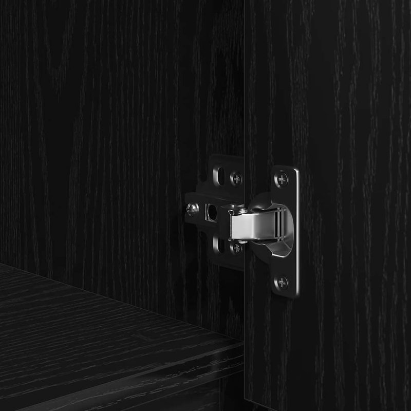 Highboard 29.5X34x119.5 Cm Engineered Wood, Black Oak