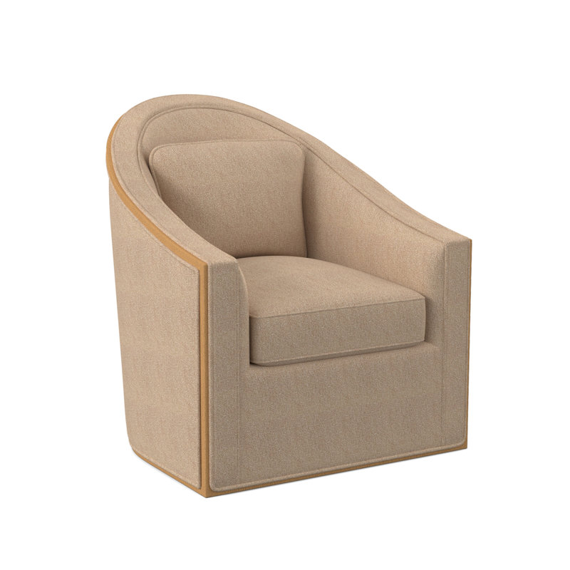 Fauteuil pivotant Academy, Ambre, Mélange de polyester blé Maya