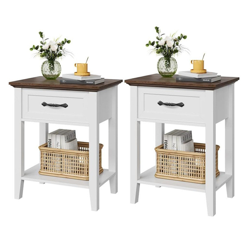50cm W Manufactured Wood Bedside Table
