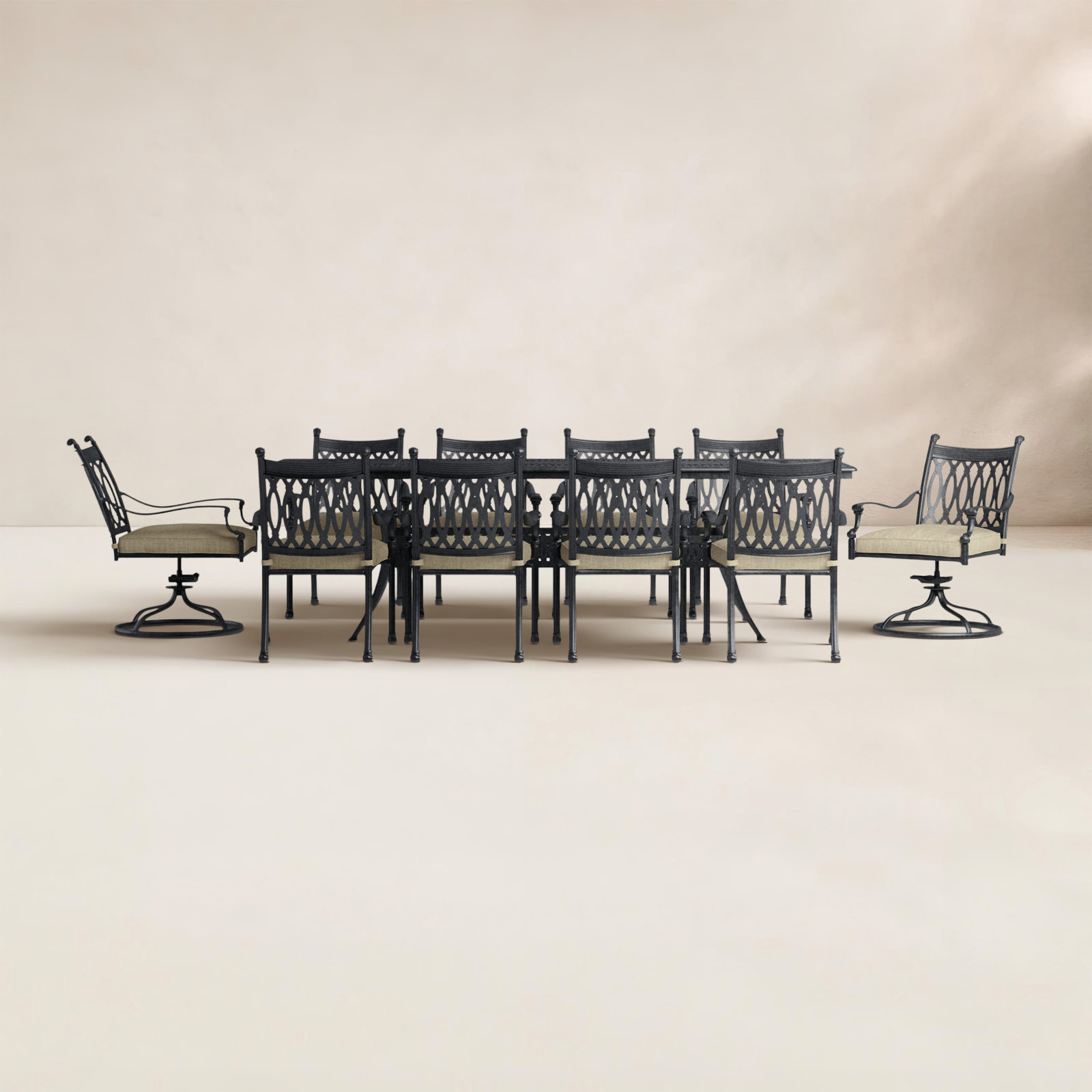 Brockport 132" Sunbrella® Patio Dining Set