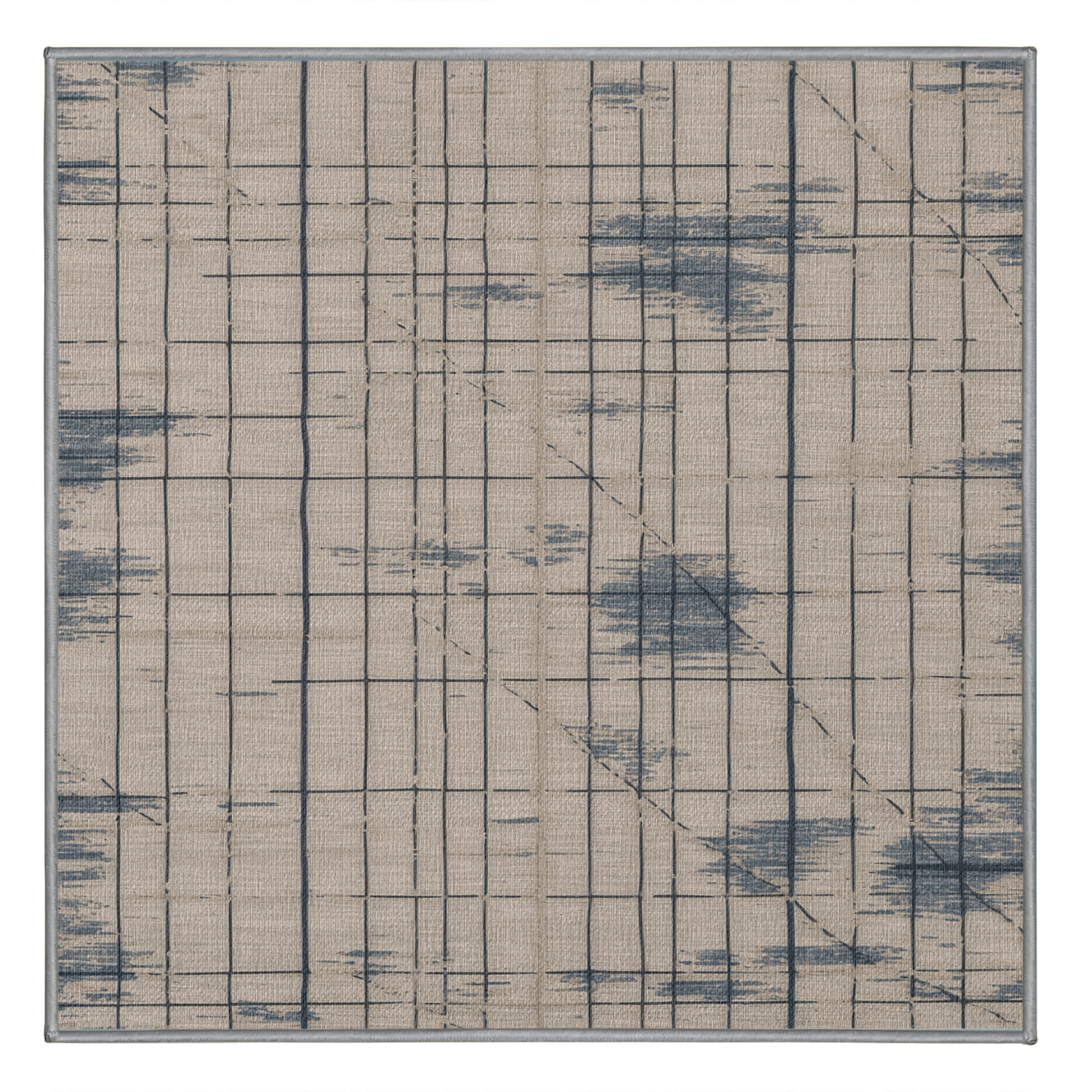 Hokku Designs Washable Map grid patterns Nautical Area Rug | Wayfair