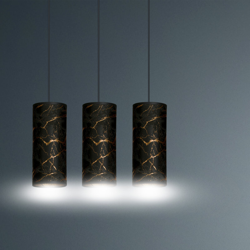 Sutter 3 - Light Kitchen Island Pendant, Black