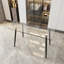 Ensemble de table de salle à manger 51,2 po x 27,5 po avec pieds en métal - table en verre moderne et 4 chaises en velours