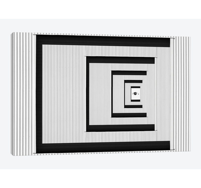 «Eye of Illusion», impression sur toile, H 18 po x l 26 po x P 1,5 po, Toile avec cadre noir, Pas de tapis