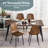 Farukh Rectangular Dining Table for 4-6 People, Kitchen Dining Table Large Dining Table Wooden Kitchen Dining Table, MDF, Brown