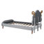 Lit plateforme tapissier avec tête de lit en forme de mouton-495069456-495069459