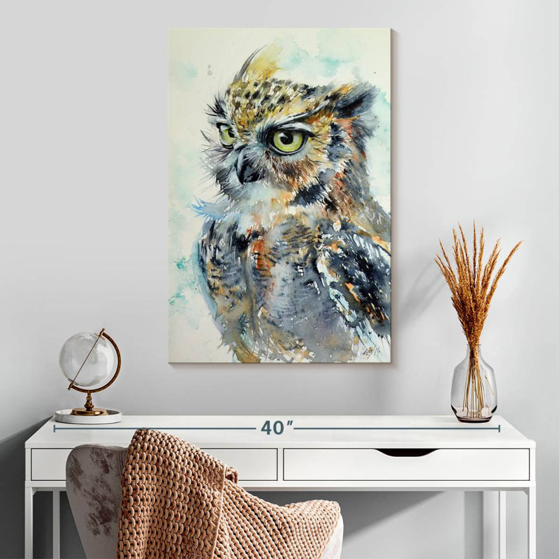 Hibou fier Brampt, H 30 po x l 20 po