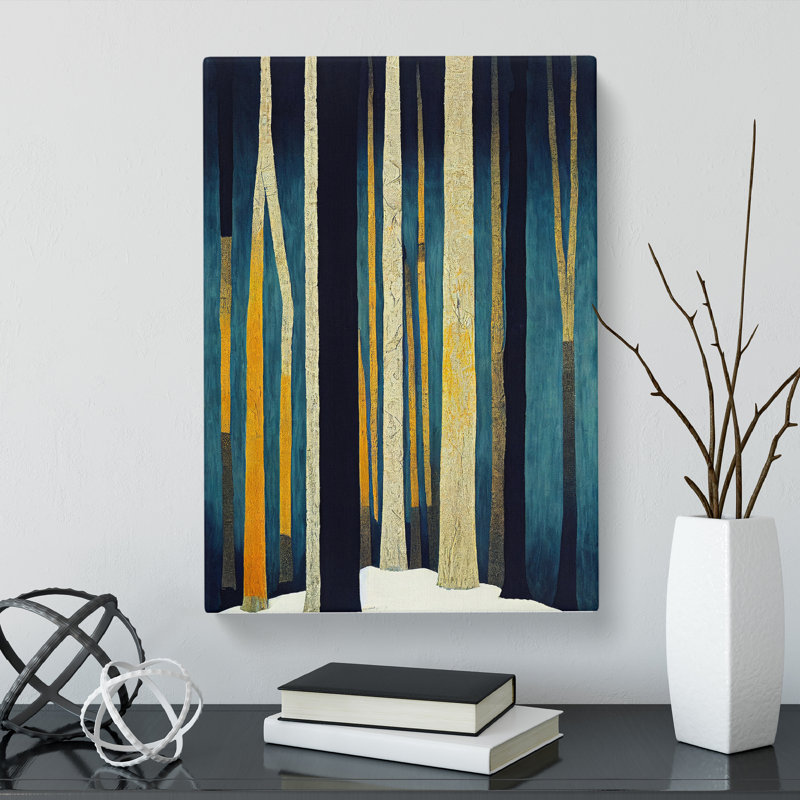 Abstract Winter Forest Vol.1 - Wrapped Canvas, 76cm H x 50cm W x 3cm D