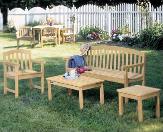 Classic Outdoor Square Teak Side Table, Natural