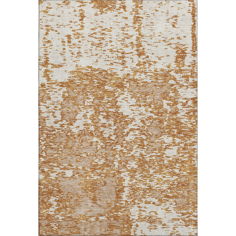 Premium Machine Washable Prisco Copper Rug