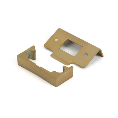 Polished Brass ½" Rebate Kit for Tubular Mortice Latch