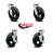 4 Piece Rubber on Steel Caster Set