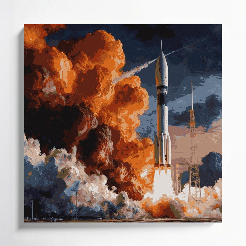 Art mural sur toile Sci Fi, H 12 po x l 12 po