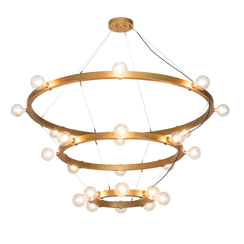 24 - Light Dimmable Tiered Chandelier