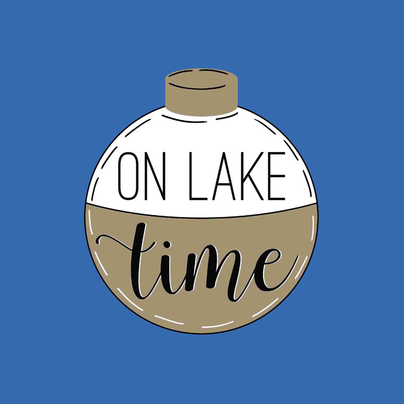 On Lake Time On Blue, L 30 po x H 30 po