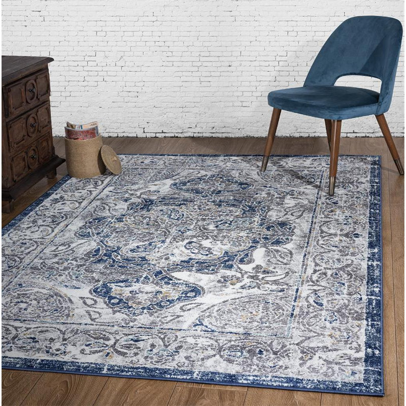 Tapis gris zone oriental Adagio, Rectangle 5 pi x 7 pi