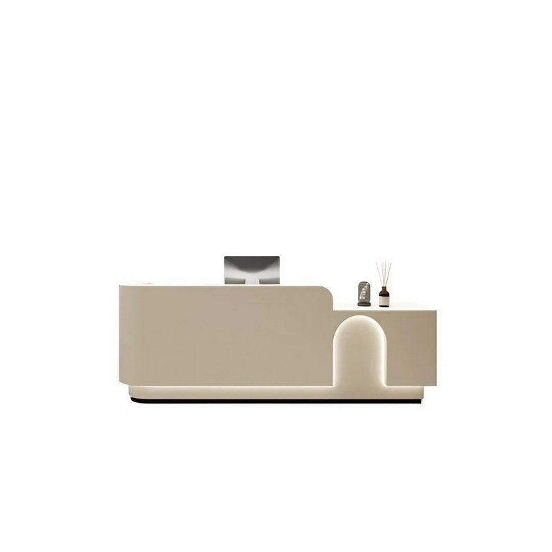 Civale L-Shaped Manufactured Wood Reception Desk