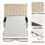 Canapé-lit convertible beige 49,6 po avec lit pliant, matelas à mémoire de forme, design, espace pour, facile à assembler, housse en lin, tissu-1261562296
