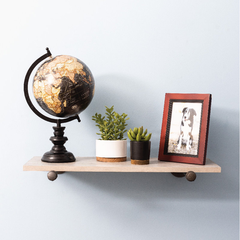 Mandrup Heavy Duty Industrial Pipe Shelf Bracket Kit, 3" H x 3" W x 12" D