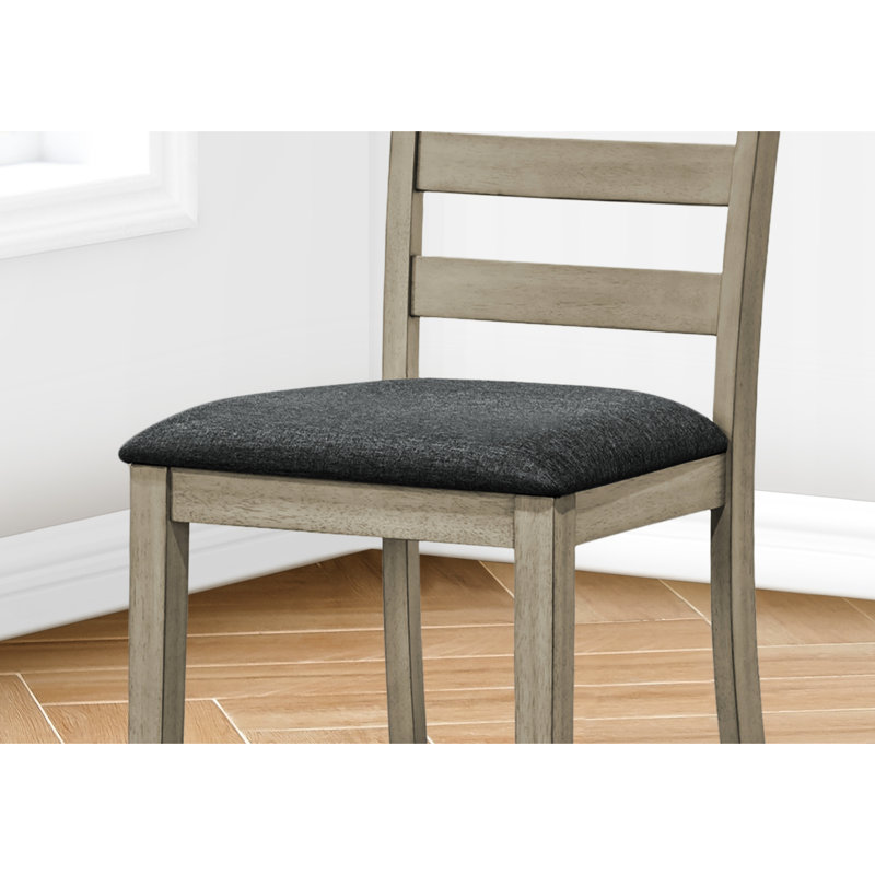 Chaises de salle à manger à hauteur de comptoir de 2, 42 po de hauteur, rembourrées en noir élégant, pieds en bois massif pour et espace de cuisine 2 chaises, hauteur, structure, pièce de style transitionnel