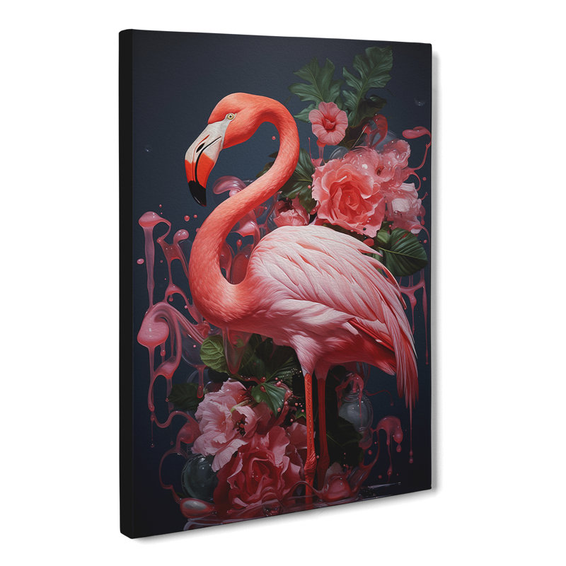 Flamingo Neo-Plasticism No.2 - No Frame Print, 50cm H x 35cm W x 3cm D
