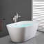 Robinet de baignoire autoportant à poignée simple 90 degrés avec pomme de douche à main-111704730
