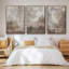 Ensemble de 3 pommes de pin antiques I encadrées sur toile-97759364-97759366