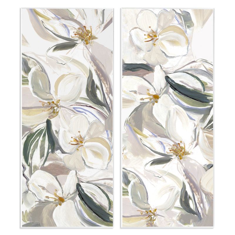 Ensemble de 2 plaques murales Subtle Spring Blooms Assortment, design par Hannah Dawson