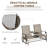 Patio Glider With Middle Table - Metal Frame In Brown Double Gliding Fun, Breathable Seating, Steel For Backyard And Use Porch Bench Garden Frame, Fabric, Energy Design