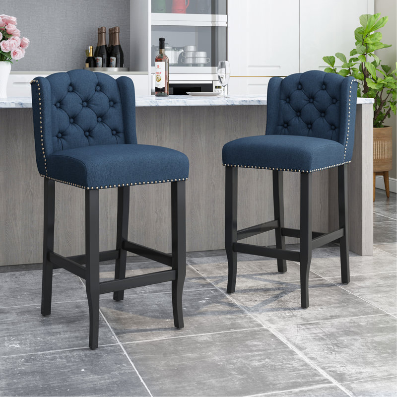 Ensemble de 2 tabourets de comptoir capitonnés à oreilles 27 po Vienna
