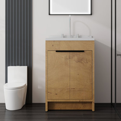 Meuble-lavabo autoportant avec lavabo