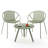 3 Pieces Bistro Set All Weather Pp Patio Conversation Set With Round Coffee Table-1766040440
