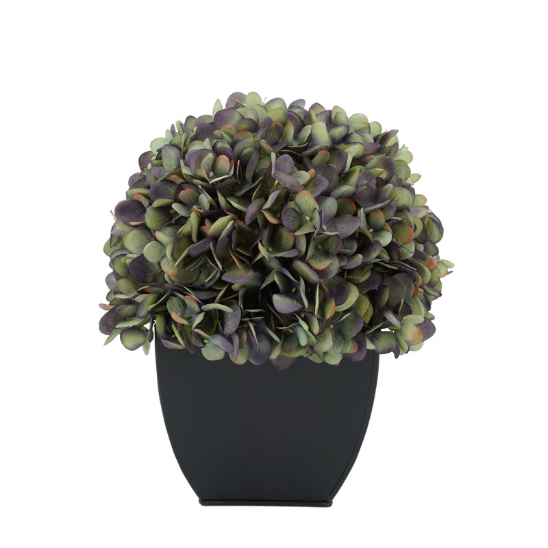 Arrangement floral hortensia en pot, Mauve antique