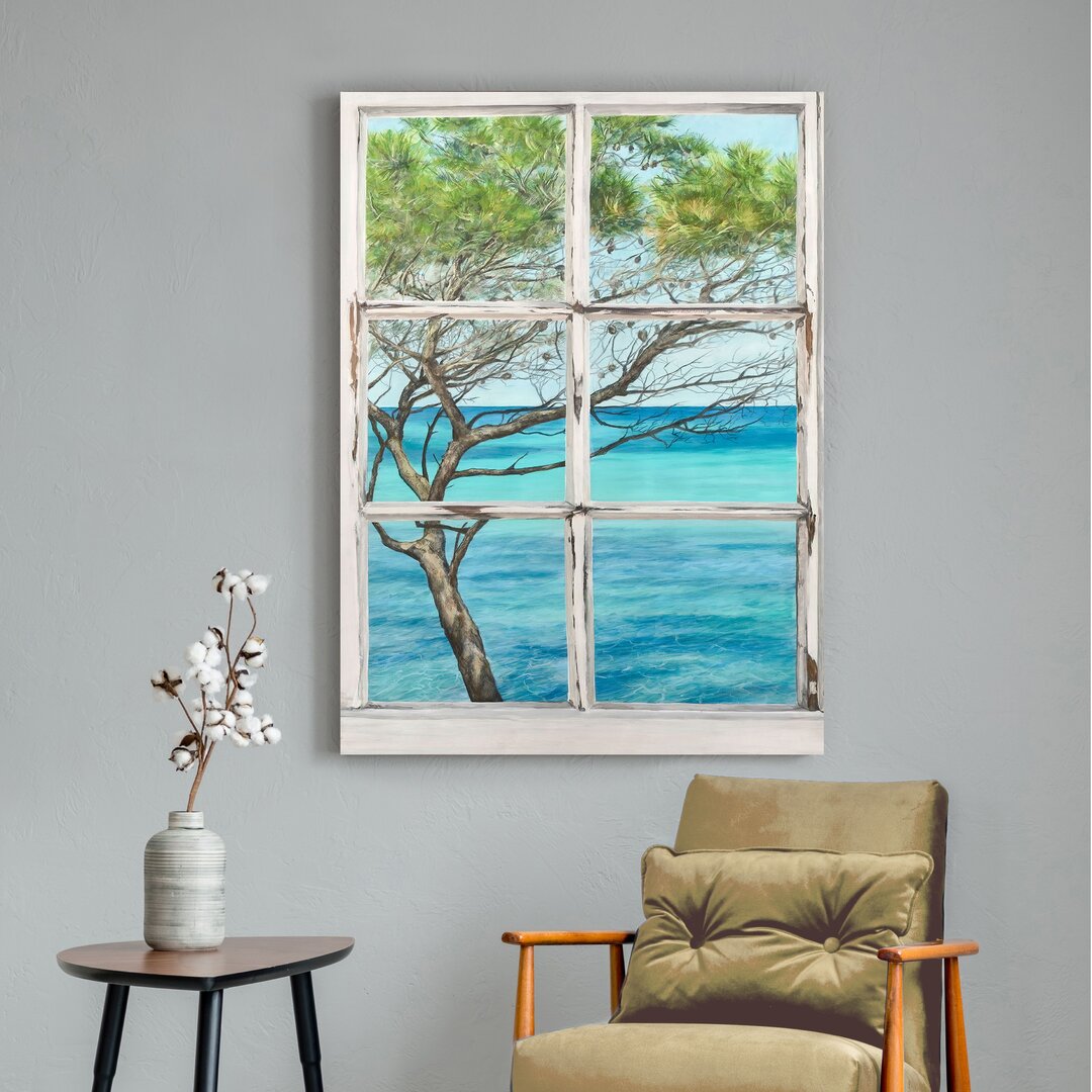 Leinwandbild Mediterranée I: Window Overlooking The Sea von Remy Dellal