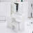 37" Middle Size Left Bedside Cabinet Vanity Table + Cushioned Stool, Extra Large Right Sliding Mirror, Multi Layer High Capacity Storage, Practical Fashionable Dresser, Suitable For Large Space-791896633