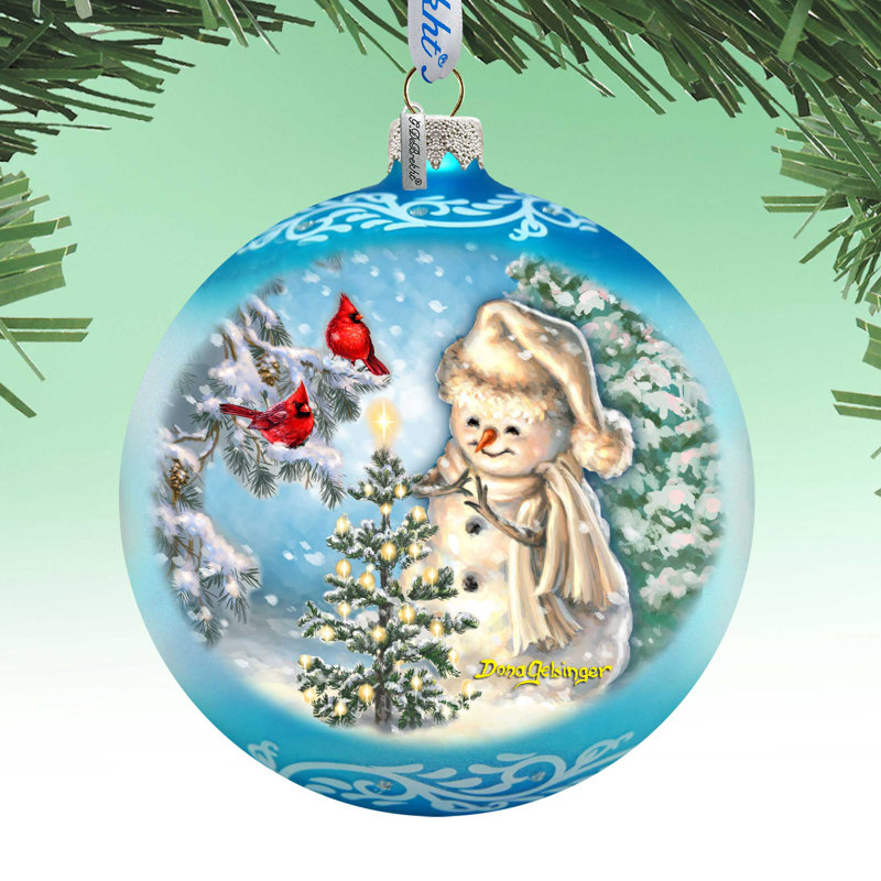 5.5'' Glass Disney/Pixar Ball Ornament, Snowmen 2 