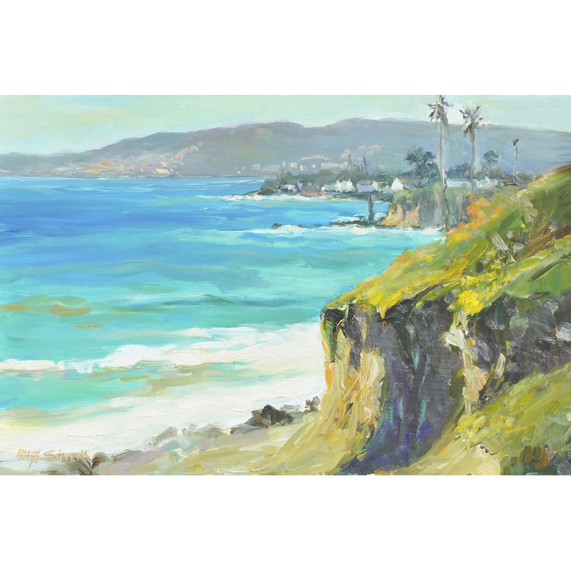«Aavin Coast Cliff on Canvas» par Allayn Stevens, reproduction, H 32 po x l 48 po