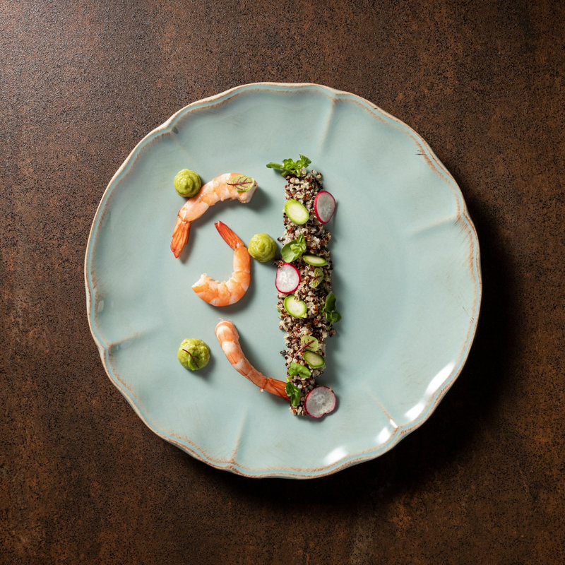 Alentejo Fine Stoneware Dinner Plate, Turquoise