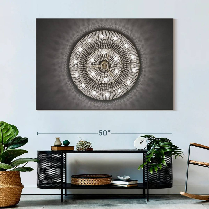 Lustre sous le cristal Kerner, H 34 po x l 51 po
