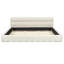 Très grand lit plateforme tapissier avec tissu épais et structure solide, lit moderne au sol beige-2014237780