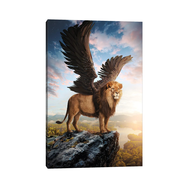 Winged Lion by Ruvim Noga - Wrapped Canvas Gallery-Wrapped Canvas Giclée, 45.72cm H x 30.48cm W