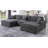 Upholstered 5 Seat U Shaped Sleeper Cloud Couch & Reversible Ottomans-458795452