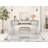 Mirrored Vanities Desk with Drawers,Bedroom Makeup Vanity Table Set with Mirror and Stool,Flip Up Dressing Table for Bedroom/Makeup Room,Working Desk for Women,Girl Furniture Combo-881019900