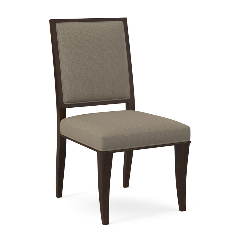 Chaise d'appoint en tissu Princeton, Noyer américain, Lin ensoleillé